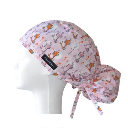 Gorro de Quirófano ANATOMIE Rosa con Vespas