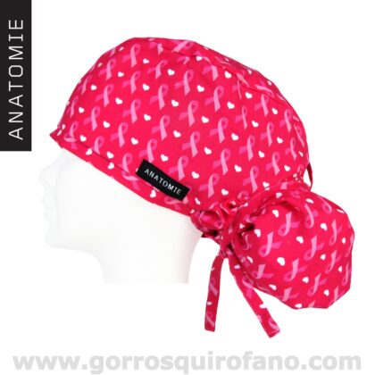 Gorros Quirofano ANATOMIE Lazo Cancer Fuxia