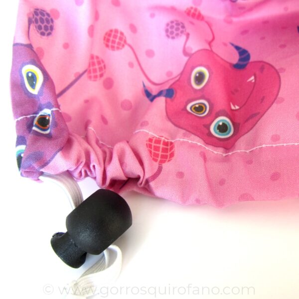 Gorros enfermeras ajustables monstruos fuxia - 330a