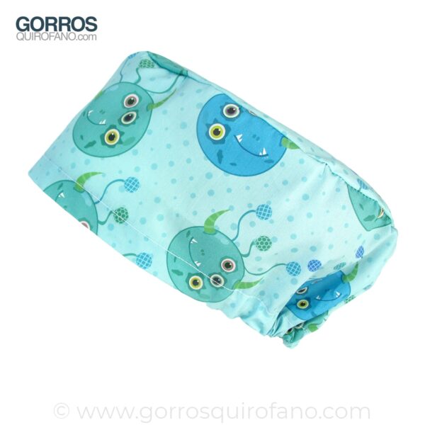 Gorros quirofano monstruos ojos menta - 323