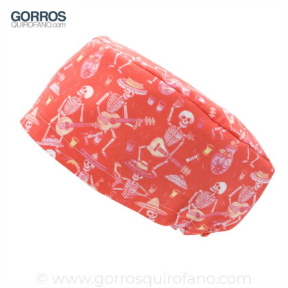 Gorros Quirófano Coral Día de los Muertos Bailando - 1033